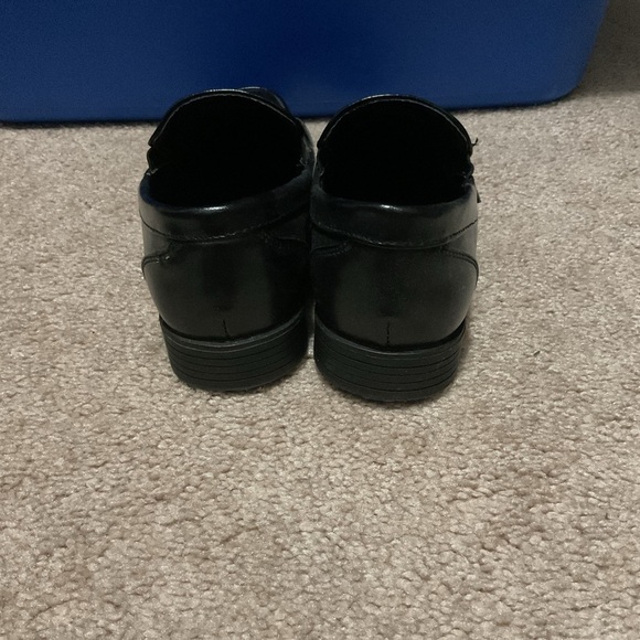 Black Slip-On Loafers with Decorative Strap - Picture 3 of 5